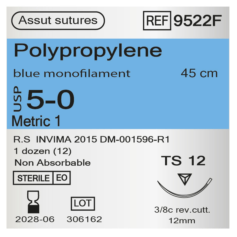 Suturas Polipropileno 5/0 TS-12 45cm