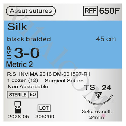 Suturas Seda 3/0 TS-24 45cm