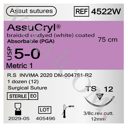 AssuCryl 5/0 TS-12 75cm